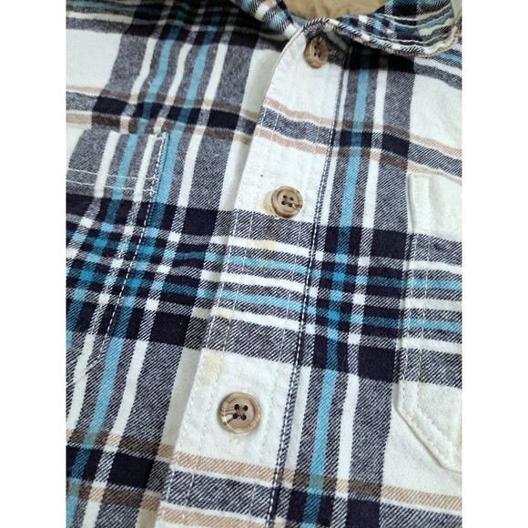 Ridgecut Set of 2 Men's Large Flannel Shirts Heavyweight Plaid Red Blue White - Picture 5 of 16